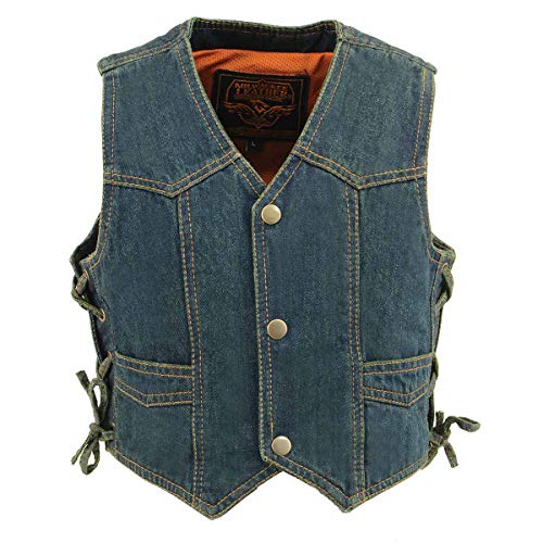 Image of Milwaukee Leather Classic Style Denim Vest - (Just Like Dads) for Kids