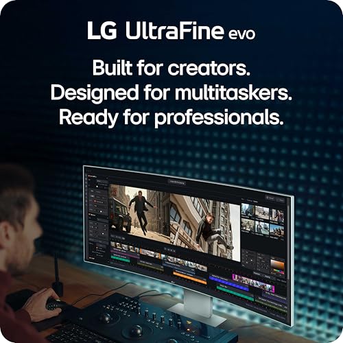 Image of LG 40U990A-W 40-inch Ultrafine evo 5K2K WUHD (5120 x 2160) Nano IPS Curved Monitor, Thunderbolt 5, DisplayHDR 600, Built-in Speaker, 120Hz, HDMI 2.1, DP 2.1, USB C, Tilt /Height /Swivel Stand, White