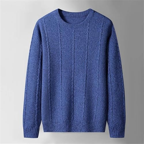 Men’s Cotton Pullover Sweater O-Neck Twist Pattern Casual Knitwear Warm Winter Jumper Knitted Outwear2