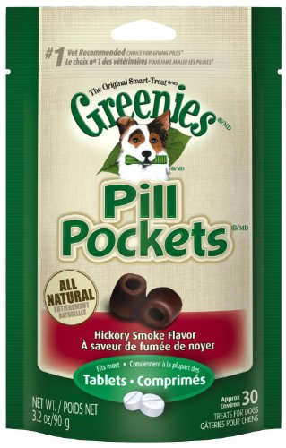 Greenies Canine Pill Pockets Hickory Smoke Tablet 30/Pk - 6 Pack