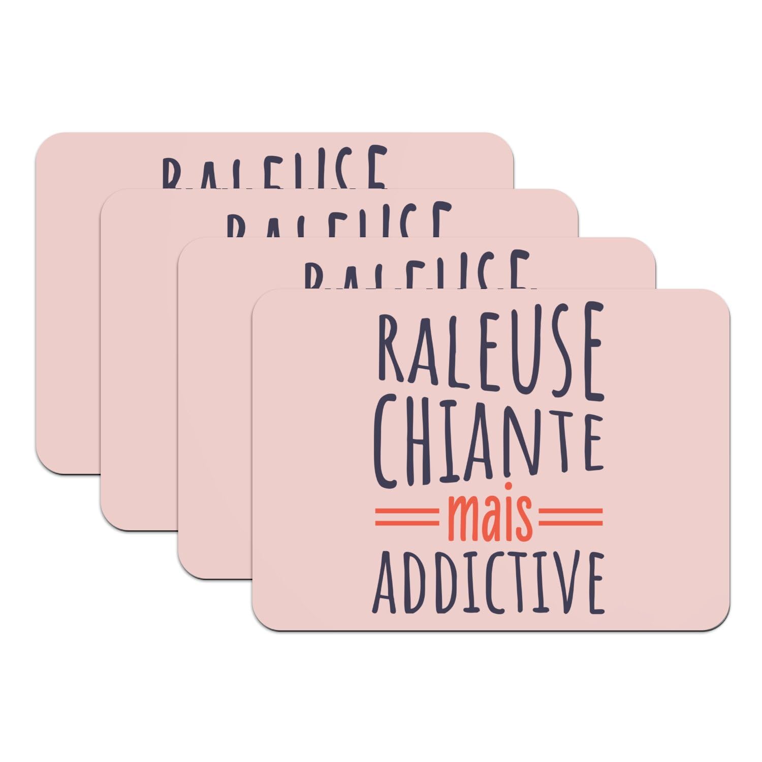 Lot de 4 sets de table Humour Râleuse, une idée cadeau originale