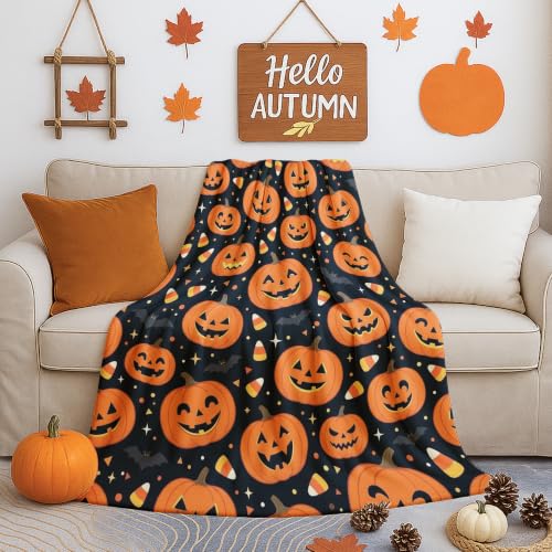 Couverture Halloween en flanelle légère contre les frissons d'automne