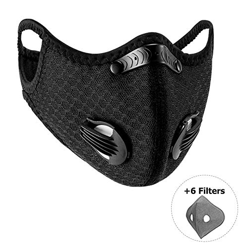 WISREMT Cycling Face Mask, Nylon Spandex Activated Carbon Windproof Dust-Proof Lightweight Breathable Quick