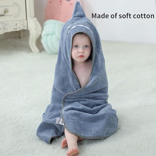 Michley SP07-GRAY SHARK Hooded Baby Towels Animal Baby 0-6 Years Bath Essentials For Boys Girls Gray Shark thumb #5