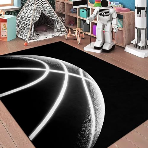 Tapete de Baloncesto para Dormitorio Infantil 2'6"×4' miniatura 3