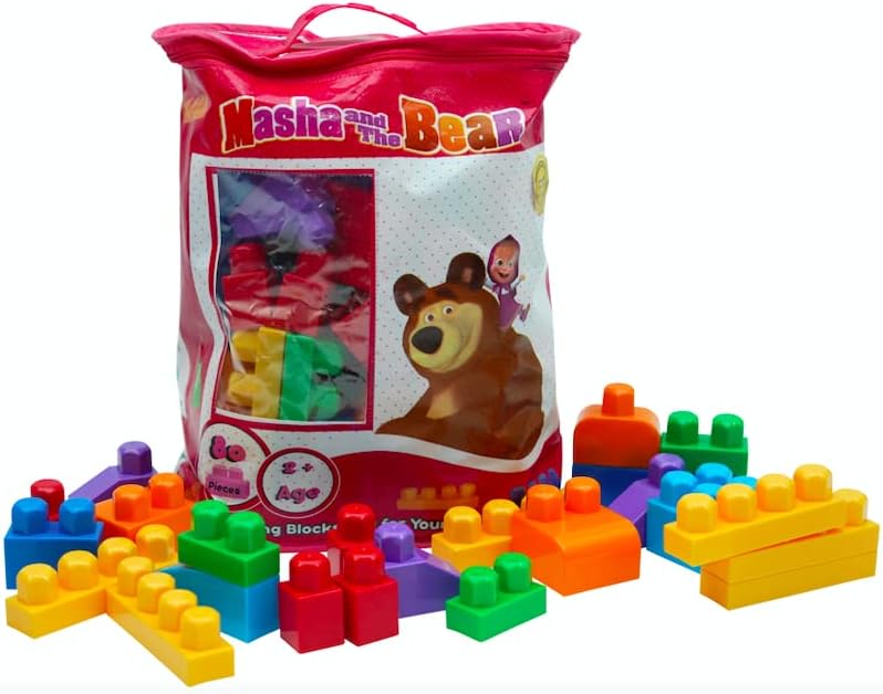 Masha & The Bear Building Blocks with Bag Pack