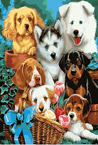 Kit d'art diamant 5D motif chien, l'idée cadeau amusant pour adulte fan de loisirs