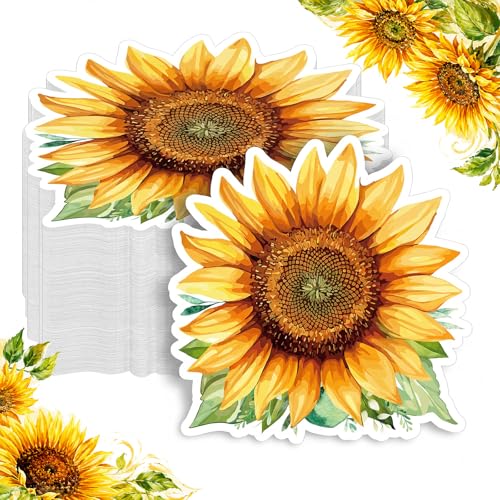 Janlaugh 100 Pcs Sunflower Cocktail Napkins Bulk Watercolor Disposable Paper Summer Floral Luncheon Napkins Decorative Guest Towels for Spring Sunflower Bathroom Birthday Baby Shower Party Supplies