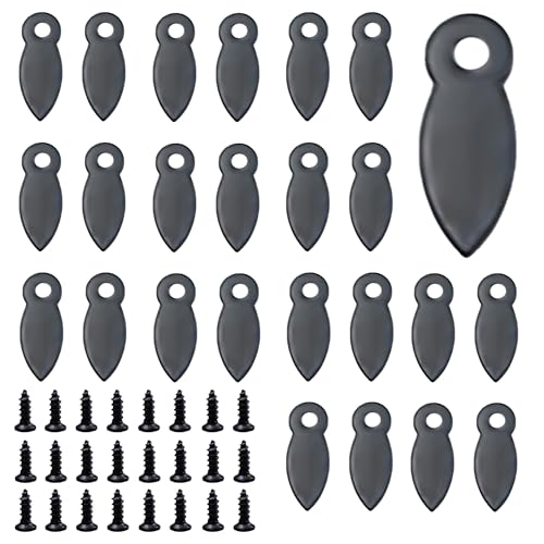 Image of 100Pcs Picture Frame Turn Button Fasteners with Screws, 9x25mm Metal Photo Frame Hardware Backing Clips for Hanging Pictures, Posters, Drawing Crafts - Black