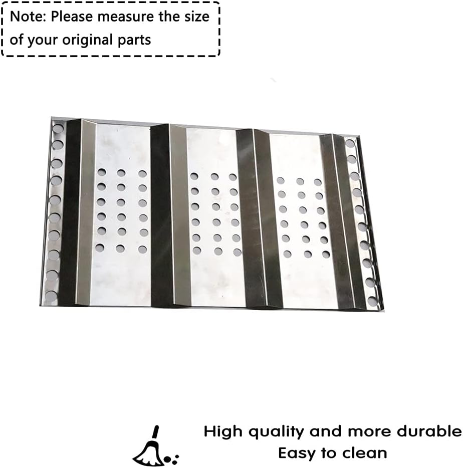SN6201(1-Pack) 16GA Stainless Steel Heat Plate and 162R1 162L1 Stainless Steel Grill Burner Replacement for Steelman BI24S-S1, BI24S-SI/PNT, CU24S-G4, CU24S-S5, PT24S-S4,BI24S-S1, BI24S-SI