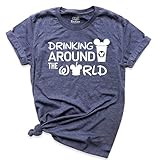 Epcot Vacation Shirts, Around the World T-Shirt for Men and Women Unisex, Funny World Traveler Short Sleeve Graphic Tee, Family Trip Shirt