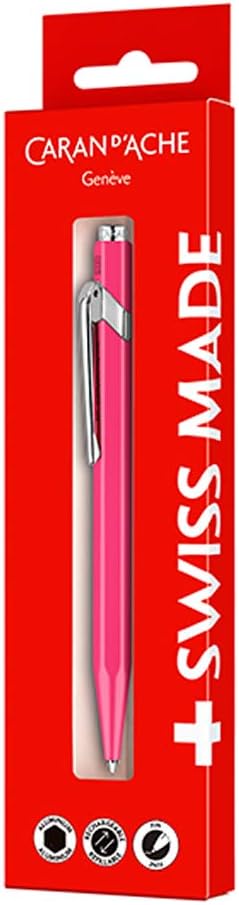 Kalandish 0849-690 Ballpoint Pen, Oil-based, 849 Collection, Fluorescent Pink, 0849-690, Caran d'ACHE Gore Cartridge