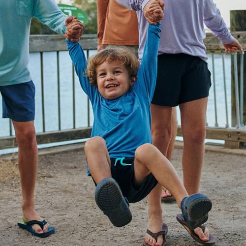 Free Fly Toddler Shade Hoodie - UPF 50+ Sun Protection Moisture Wicking, Breathable Bamboo Viscose Long Sleeve Kids Shirt - Bluestone, 2 Years4