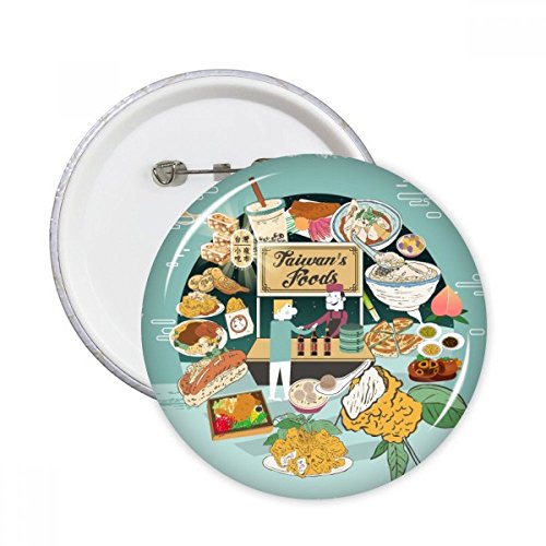 Badge Rond Serpent Multicolore en Lot de 5 Pins Thème Taiwan DIYthinker