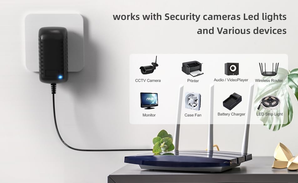 Image of 12V 2 Amps Compact Dc Switch Mode Power Adapter /Supply For Led Striplight, Cctv Camera, Dc Motor, Battery Charging, Vending Machine, Toys, Electronic Piano & Printer, Black