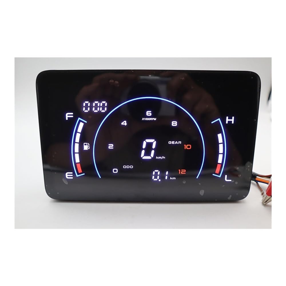 Tacómetro digital para motocicleta EX5 Velocímetro digital Tablero de instrumentos para motocicleta Tablero más grande con soporte Universal ajustable (con soporte)