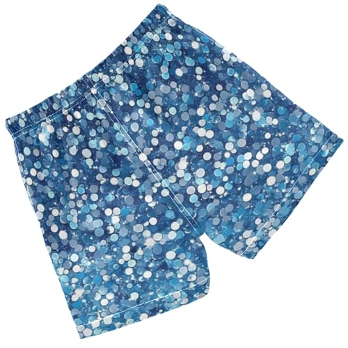 Pigsaly Boys Swim Trunks Ocean Blue Sea Gradient Flashing Glitter Boys Board Shorts Swimsuit Swimwear Bathing Suit 2T2