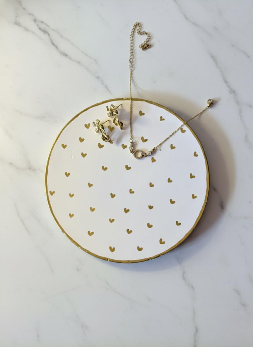 Handmade Gold Heart Pattern Round Wall Art - Sweet & Modern Nursery/Bedroom Decor-image-33