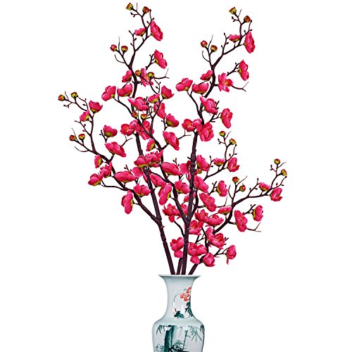Sunm Boutique 2 Pcs Plum Blossom Artificial Flowers Simulation Flower Table Decoration Accessories Party Beach Theme Decoration #TOP10