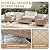 SunloungeCo 4-Piece Patio Furniture Set, Outdoor Wicker Sectional Sofa with Coffee Table, Anti-Slip & Thick All-Weather Cushions for Garden, Poolside, Backyard, Beige