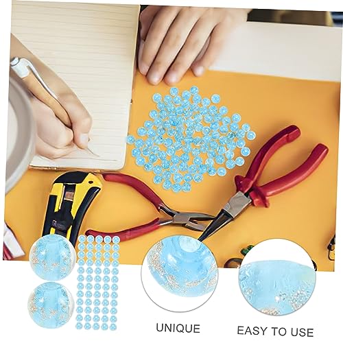 Perles cordon macramé étoile bleu ciel pour boucles d'oreilles créatives d'été - 5