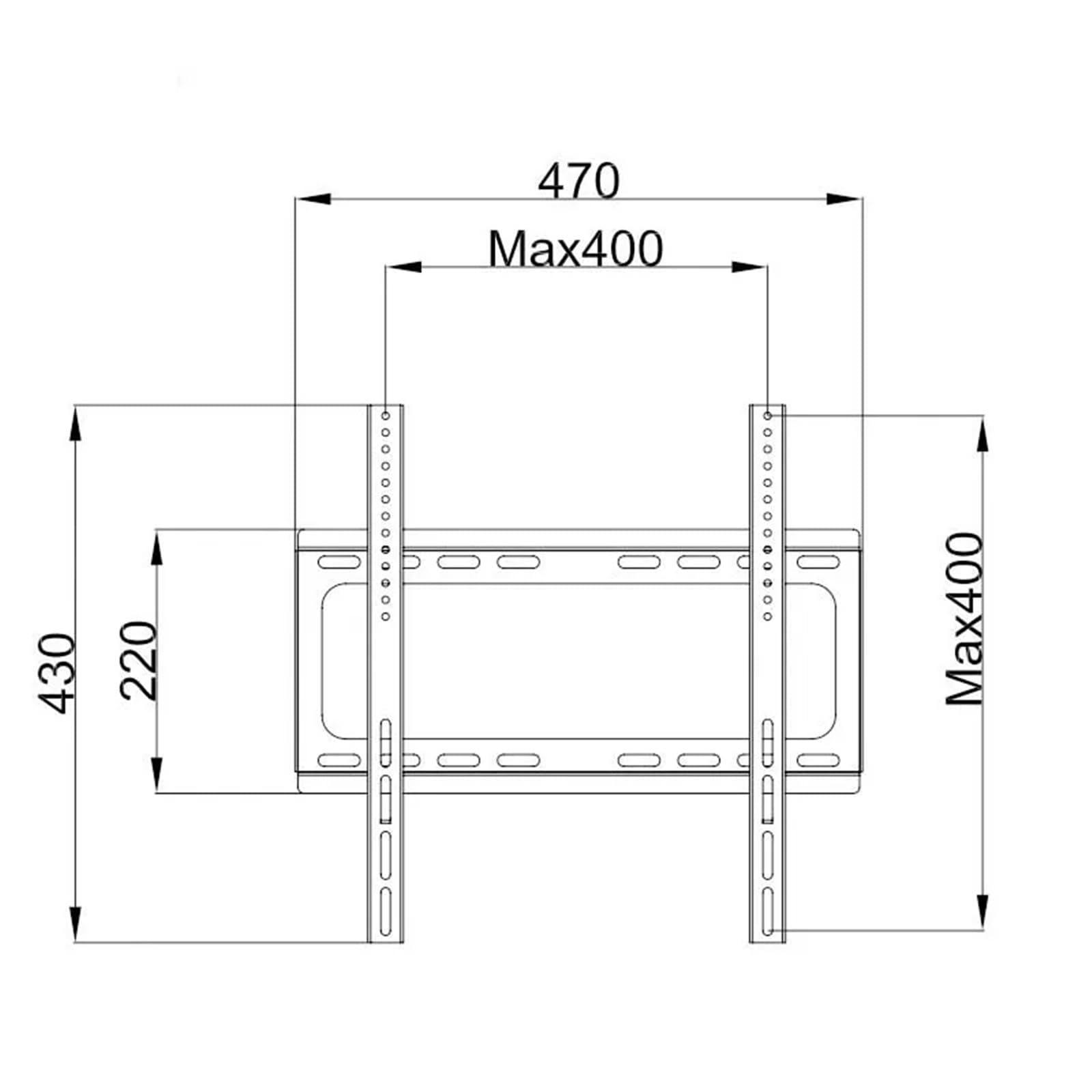 Soporte Universal para TV, Soporte de Pared para la mayoría de televisores de 26 a 55 Pulgadas, Soporte para televisores de Plasma o curvos.