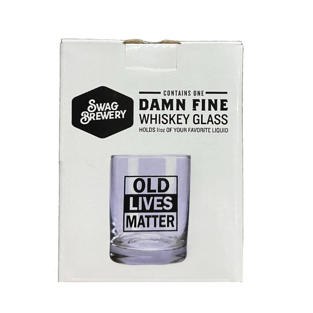 Old Lives Matter Verre à Bière Verre à Whisky – Cadeau Amusant Pour La Retraite Ou Un Anniversaire Pour Homme – Cadeau Amusant Pour Papa, Grand-père, Vieil Homme Ou Citoyen âgé