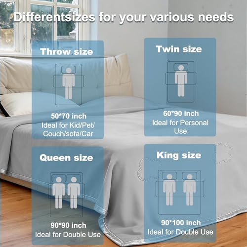 Image of Cooling Throw Blanket for Hot Sleepers,Lightweight Summer Blanket(50 inchx70 inch)