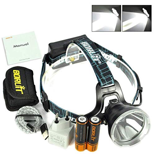 Lampe Frontale Rechargeable LTLT Lampe Frontale Intelligente Chasse Camping Tête De Pêche Lampe Torche B10 XM-L2 LED Avec Batterie Et Chargeur
