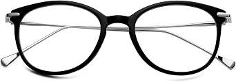 COASION Vintage Round Clear Glasses Non-Prescription Eyeglasses Frames for Women Men