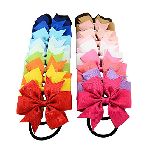 Fantastick 20 Pcs/Set New girls Fashion Bow Tie Hair Band Head Piece Hair Ring