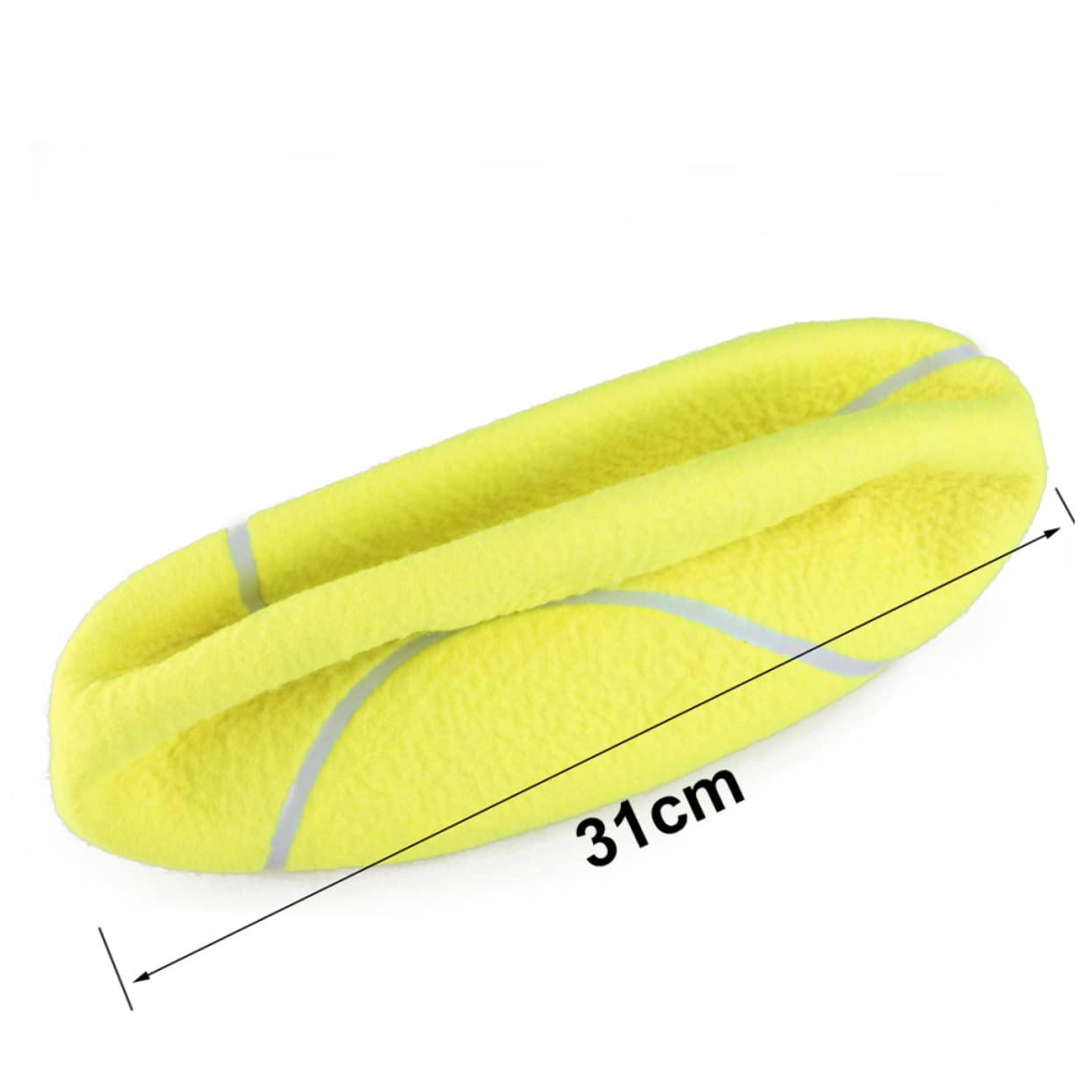 TOYANDONA 2pezzi Palla da Tennis Gigante Gonfiabile Palla da Tennis Gomma Giocattolo per Animali Domestici con Superficie in Flanella e Ago Gas Incluso