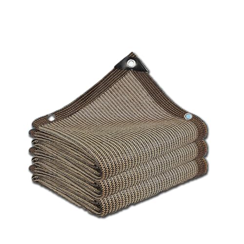 Brown Shade Cloth Privacy Sun Shade Net 3.3X13FT 6.6X49.2FT 13X19.7FT 26X32.8FT 90% Shading Cover for Plants Cover, Greenhouse, Patio, Chicken Coop(Size:5x10m/16.4x32.8ft)