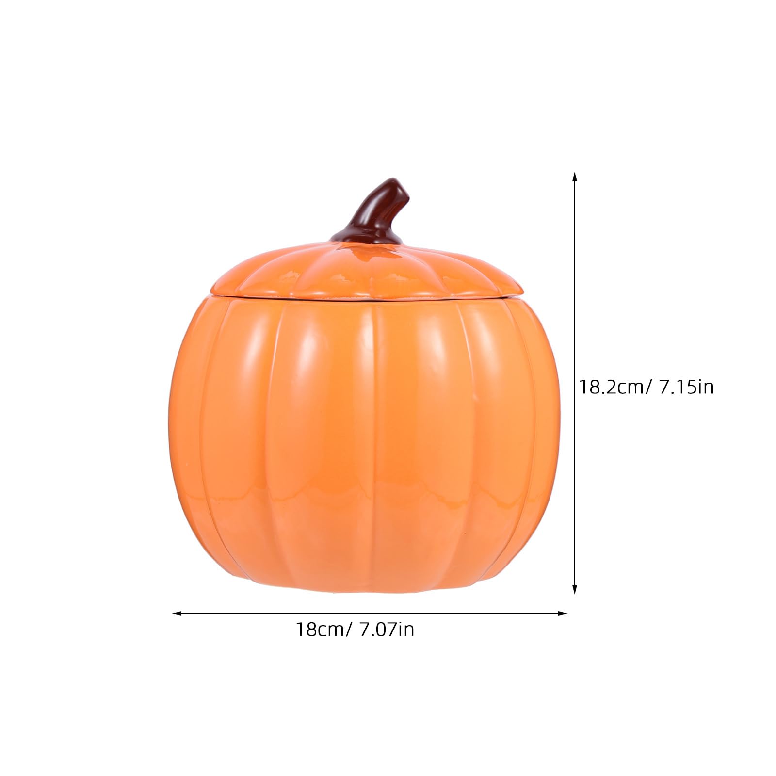 Vaso zuppa a forma di zucca, ciotola di zucca in ceramica, tazza di zucca in ceramica, vaso zuppa a tema Halloween con coperchio, ciotola forno per forno forno con coperchio 1800 ml