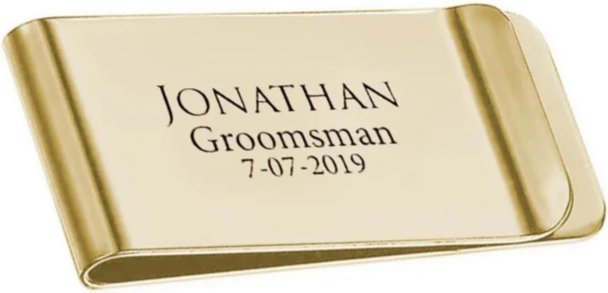 Personalized Money Clips for Men,Stainless Steel Custom Money Clip Laser Engraved Last Name Money Clips for Cash Wallet Gift