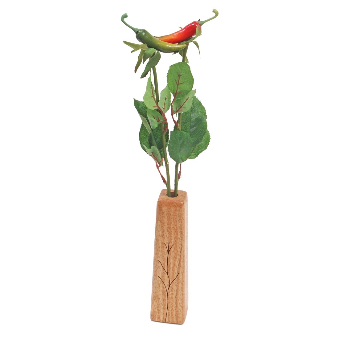 JustPaperRoses Chili Pepper Roses with Vase