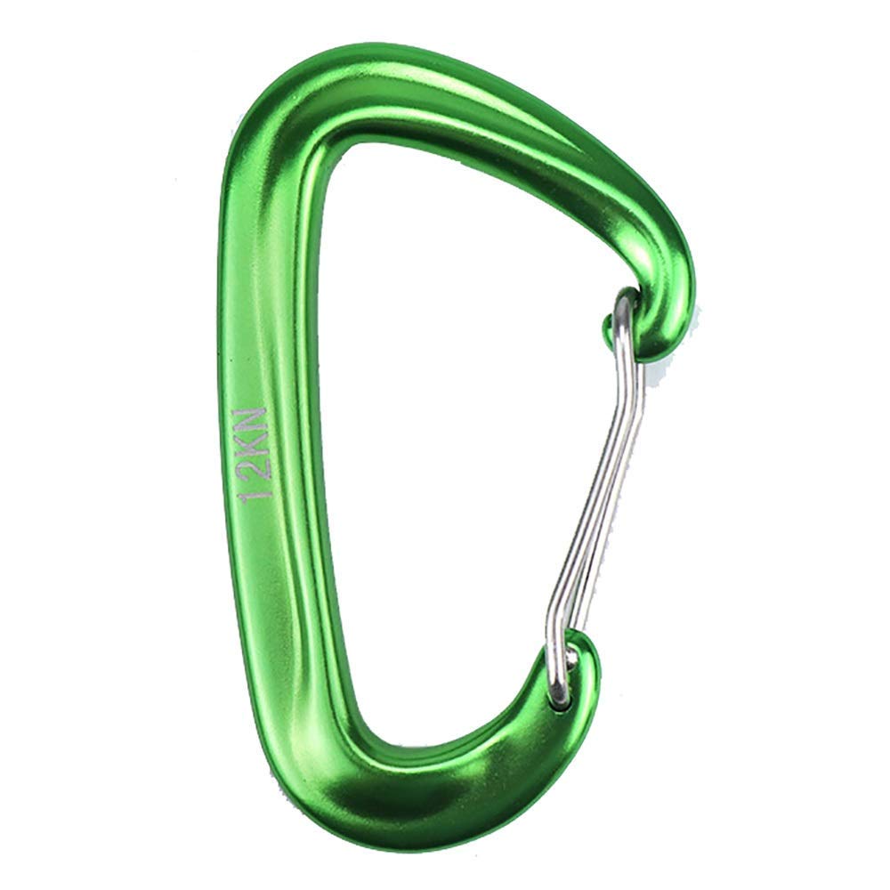 Moschettone Pesante, Gancio Clip Moschettone Super Robusto 4 Pezzi 12kn Portachiavi per Escursionismo, Catena per Cani con Chiusura Altalena Super Resistente (Verde,80x48mm)