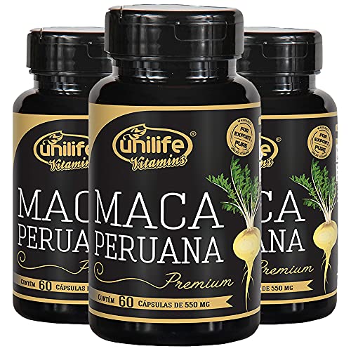 Maca Peruana Premium 3 unidades de 60 Cápsulas Unilife 100% Pura