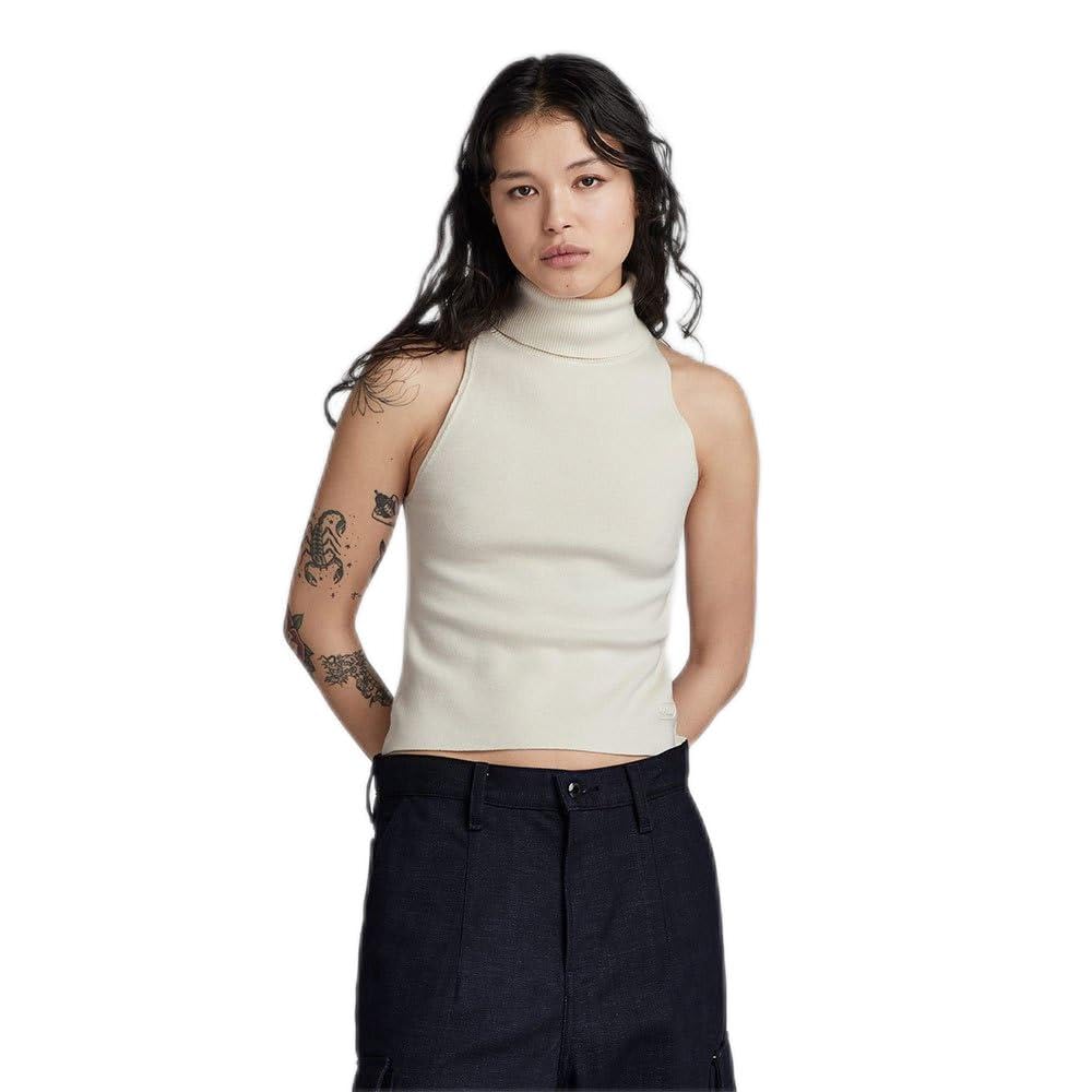 G-Star Women's NY RAW Slim Knitted Top , Beige (eggnog D24007-D487-G076), S