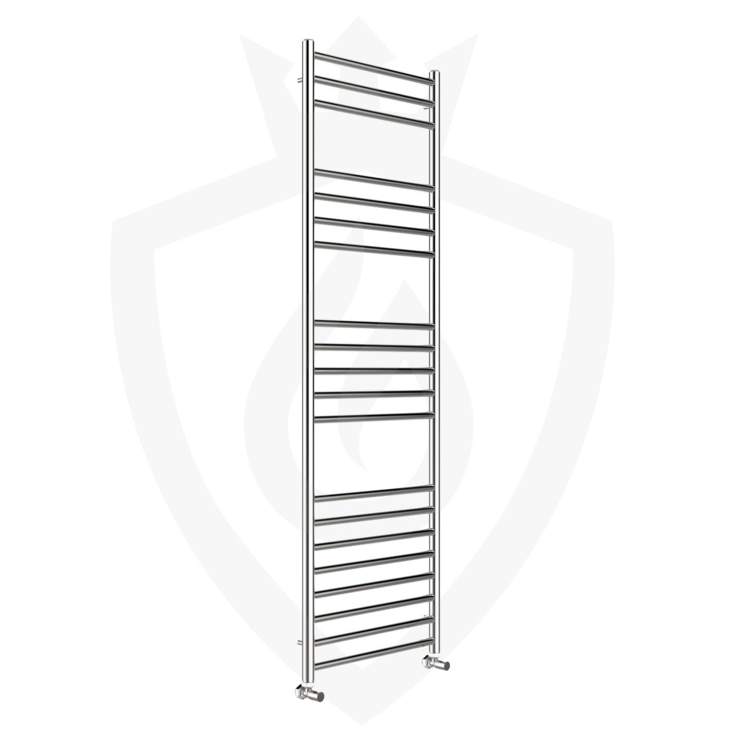 Valve Kings Straight Polished Stainless Steel Ladder Towel Rail Radiators Central Heating Heater - 500 x 1600mm