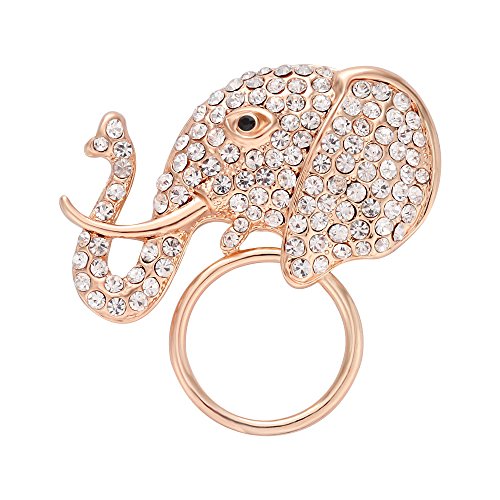 Image of Shining Full Crystal Elephant Magnetic Clip Magnetic Eyeglass Holder Brooch Clothes Jewelry
