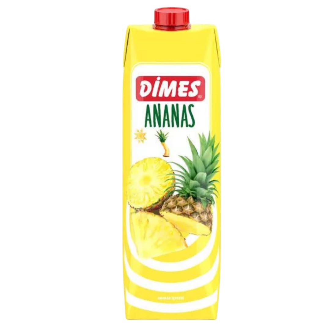 DIMES Ananas-Fruchtsaftgetränk – 1 L Flasche | Mindestens 40 % Fruchtanteil 12 ER