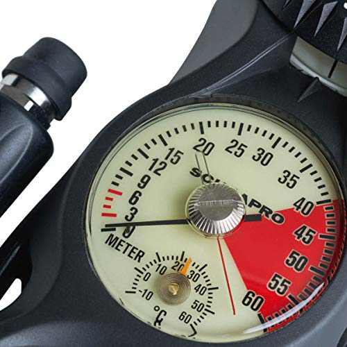 Scubapro 3-Gauge In-Line Diving Console With Fs-1.5 Compass Plastic Compact Pg, Std Dg, Fs-1.5 3G In-L Pgbar, Dgm, Fs-1.5N, Metric Bar #TOP1
