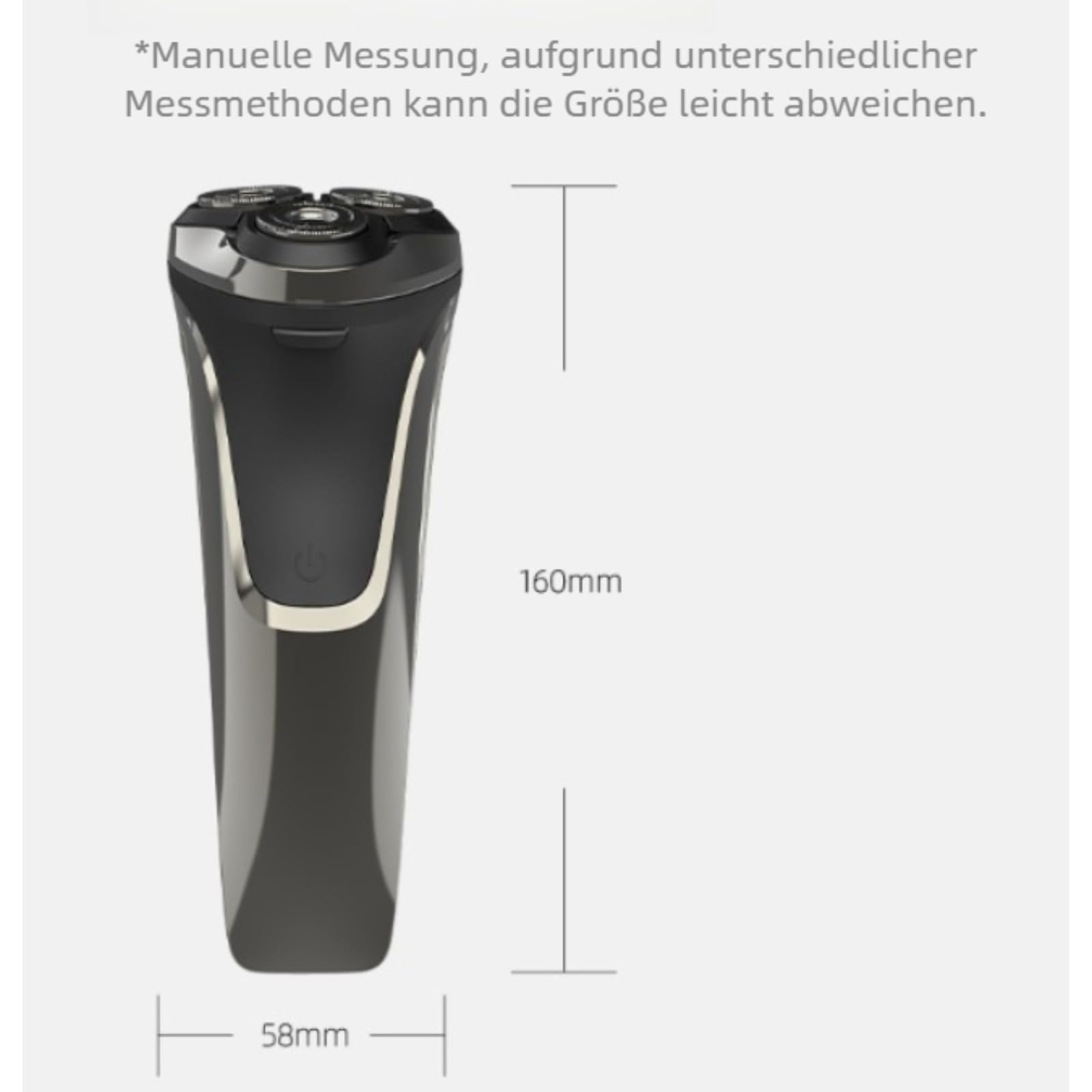 oryzon Herrenrasierer V1 Pro, Laufzeit Bartschneider Wasserdicht, Nass- & Trockenrasierer Herren (Grau)