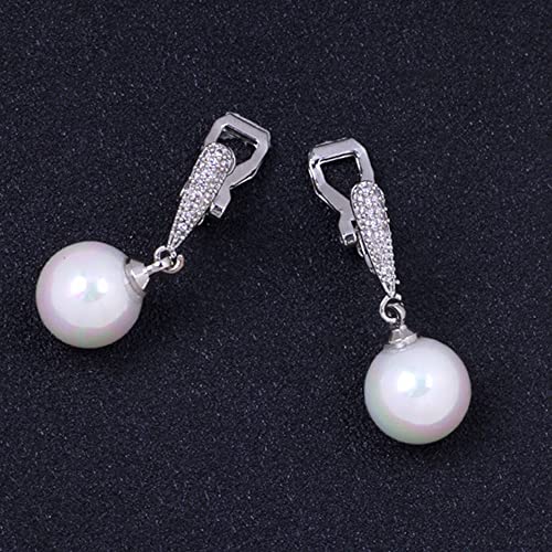 Pearl Drop Clip On Earrings for Women Not Pierced Clip On Pearl Earrings4