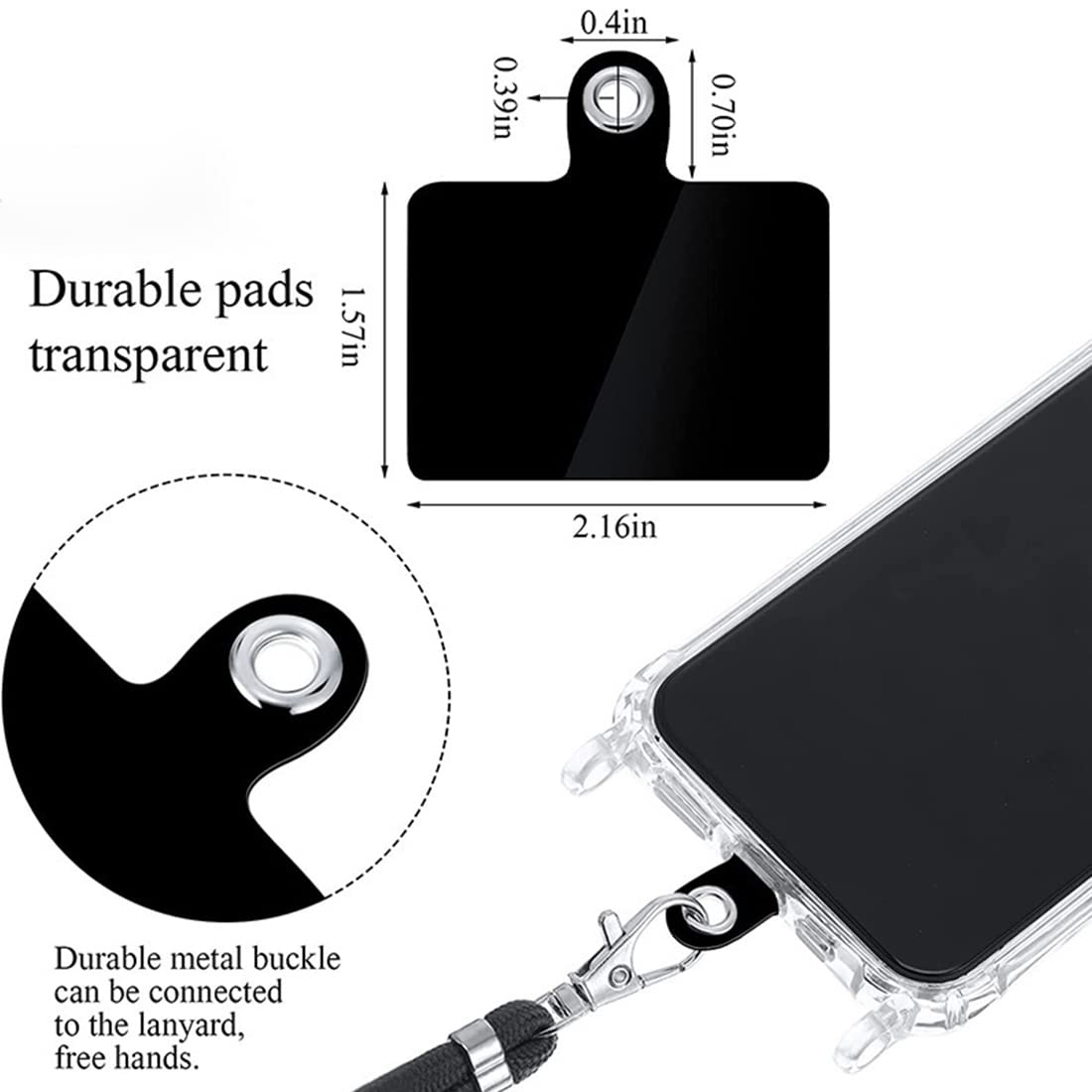 Cordini Per Cellulare Con Anello Metallico - 20 Pezzi Patch Adesive Universali Per Smartphone - Foto 13