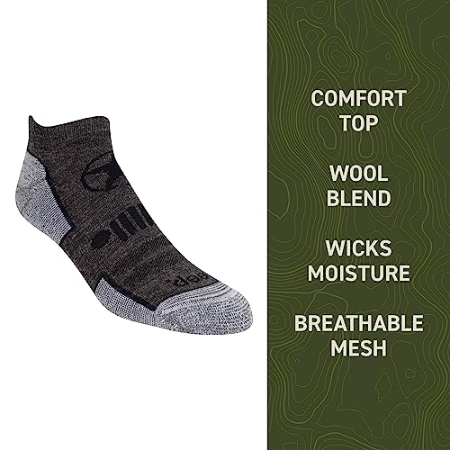 Jeep Men's Wool Blend Trail No Show Socks-2 Pair Pack-Breathable, Cushioned Comfort2