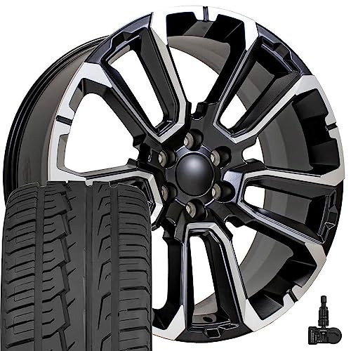 OE Wheels CV68 24 Inch Rims and Tires Fit Suburban 1500