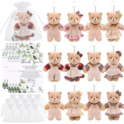 HAPGFS Mini Teddy Bears Bulk - 12PCS 6 Couple Pocket