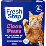 Fresh Step Clean Paws Multi Cat Clumping Litter with Febreze Freshness, 22 lb (Package May Vary)